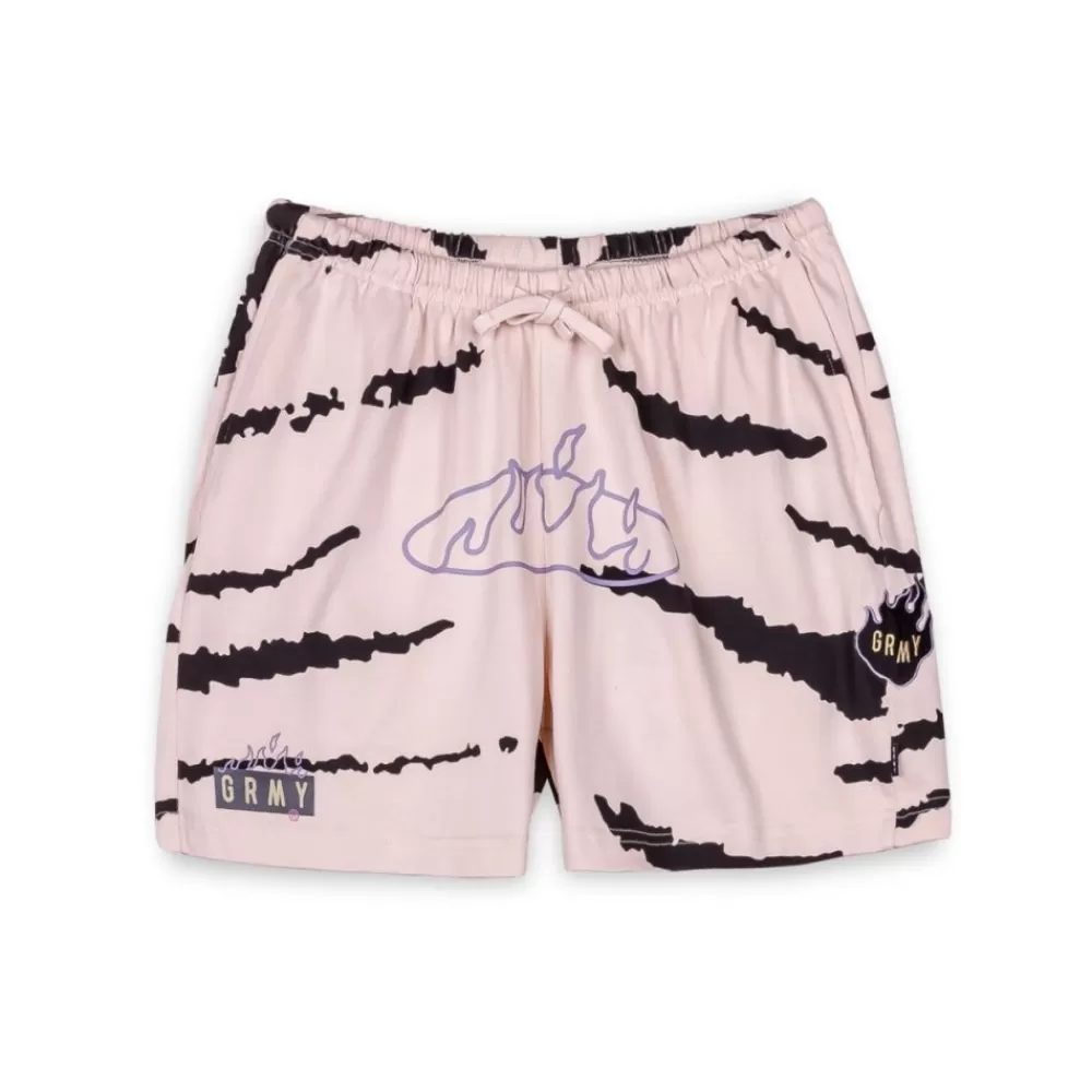 Grimey Pantalon Corto Cloven Tongues All Over Print - Cream | Summer 23 Store