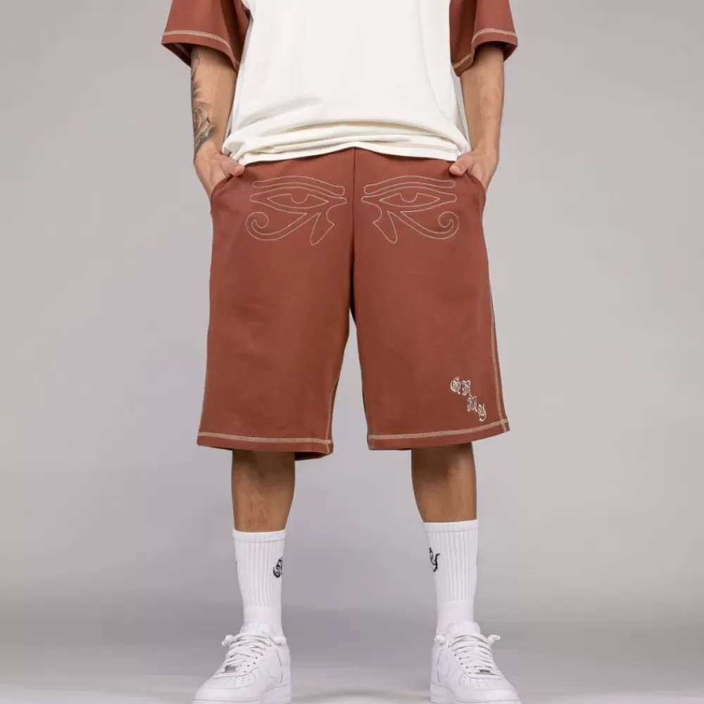Grimey Pantalon Corto Fire Route - Brown | Spring 23 Sale