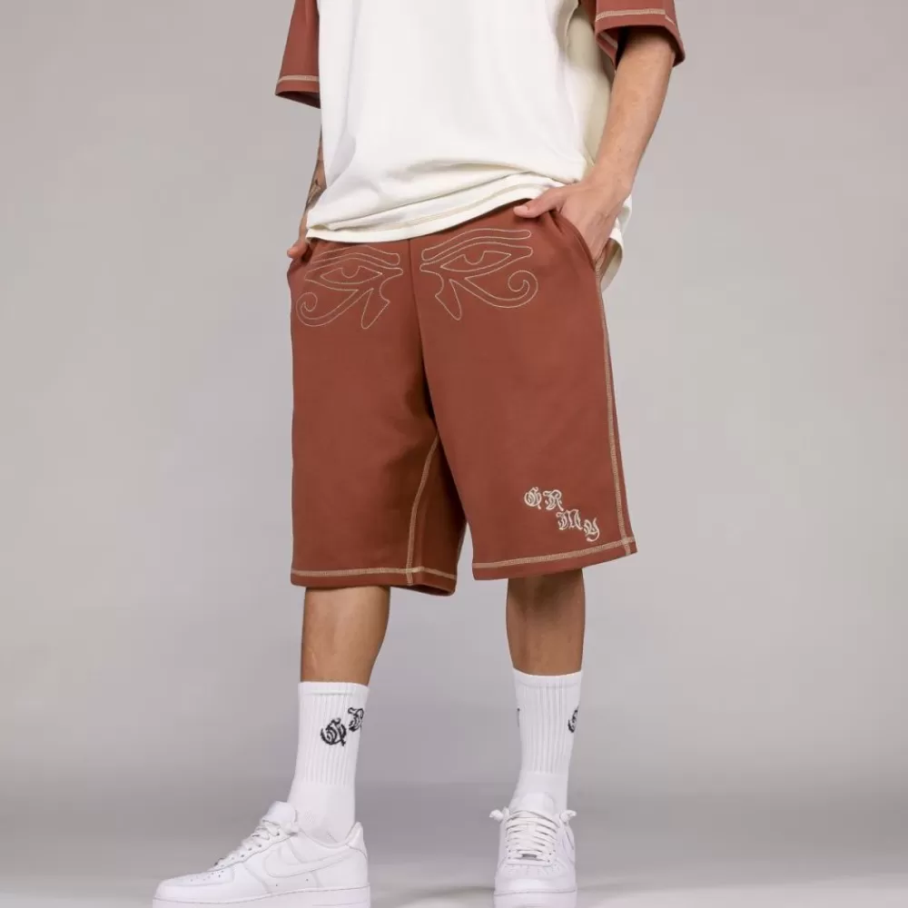 Grimey Pantalon Corto Fire Route - Brown | Spring 23 Sale