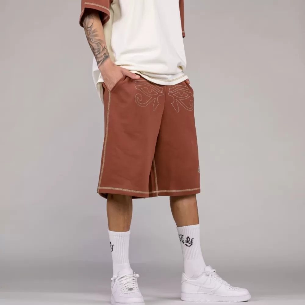 Grimey Pantalon Corto Fire Route - Brown | Spring 23 Sale