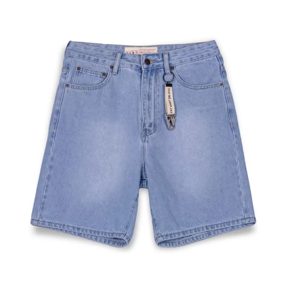 Grimey Pantalon Corto The Toughest - Washed Light Blue | Spring 23 Cheap