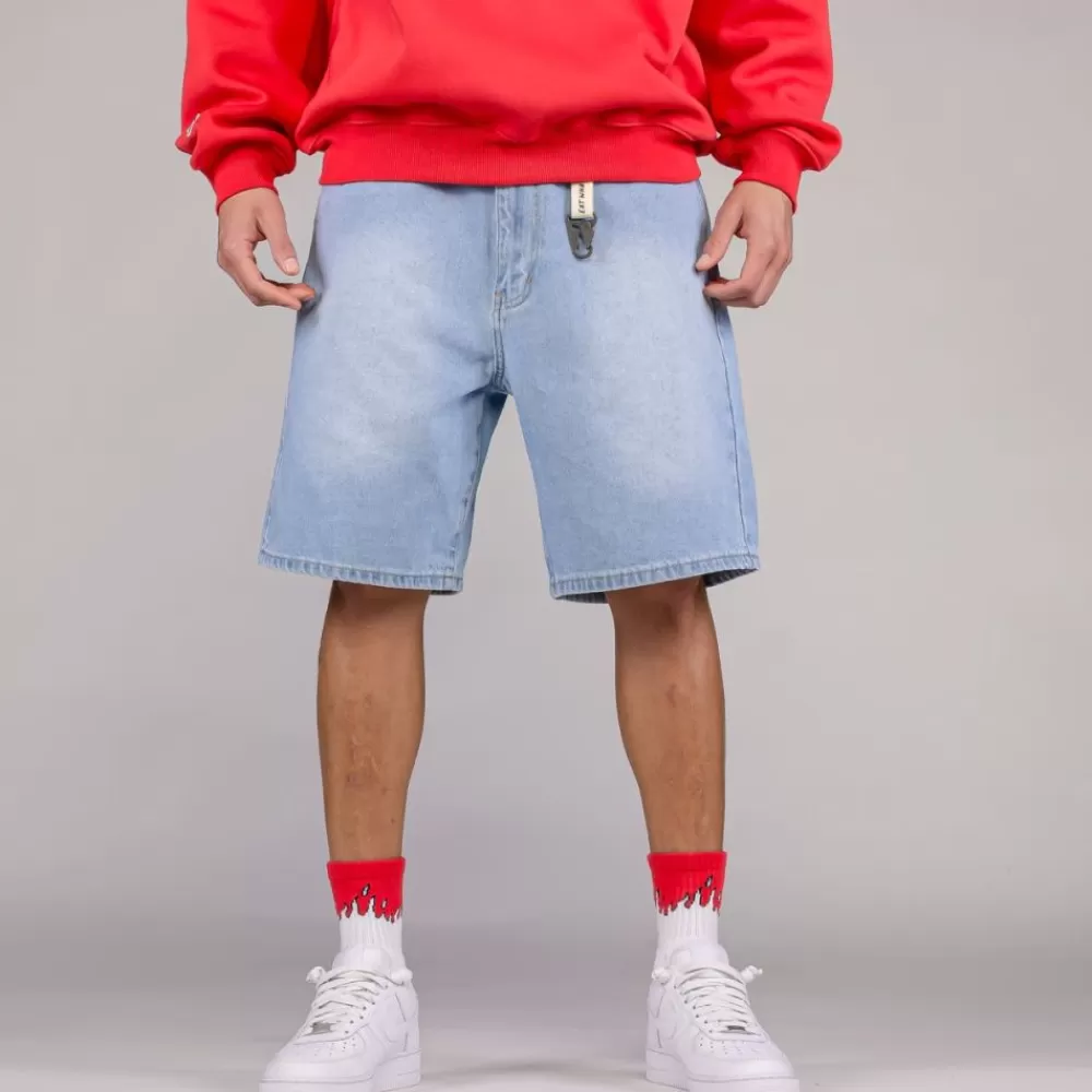 Grimey Pantalon Corto The Toughest - Washed Light Blue | Spring 23 Cheap