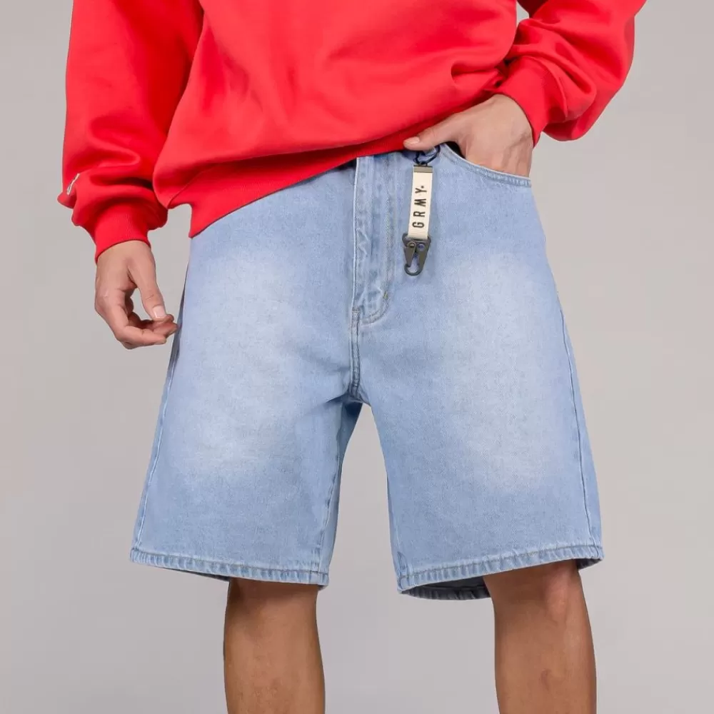 Grimey Pantalon Corto The Toughest - Washed Light Blue | Spring 23 Cheap