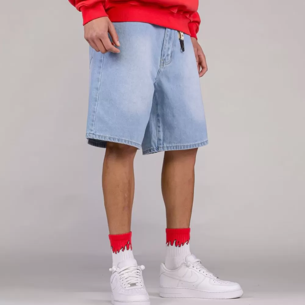 Grimey Pantalon Corto The Toughest - Washed Light Blue | Spring 23 Cheap