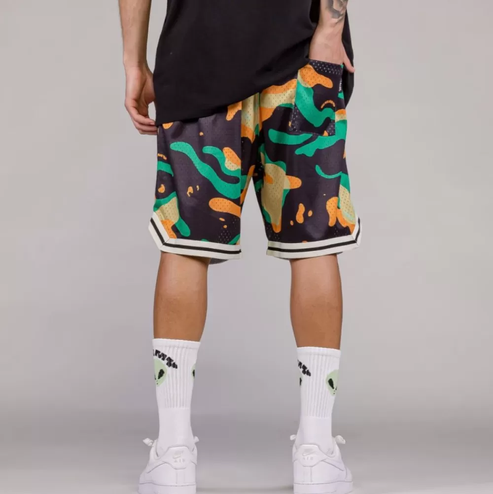 Grimey Pantalon Corto Ufollow Mesh Basket - Black | Spring 23 Clearance