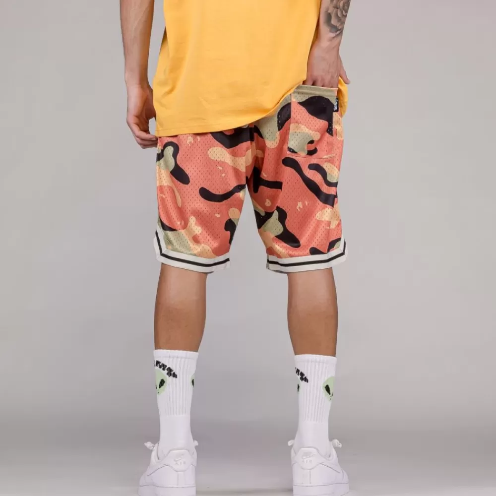 Grimey Pantalon Corto Ufollow Mesh Basket - Brown | Spring 23 Outlet