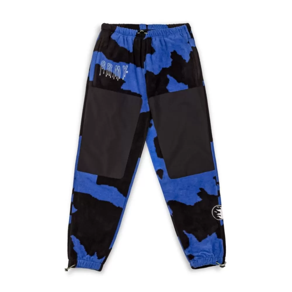 Grimey Pantalon Back At You All Over Print Polar Fleece - Royal Blue | Fw23 Cheap