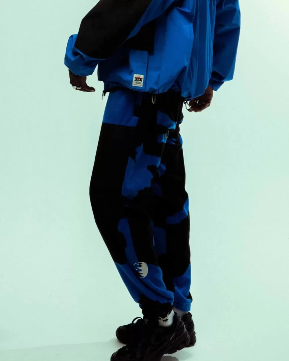 Grimey Pantalon Back At You All Over Print Polar Fleece - Royal Blue | Fw23 Cheap
