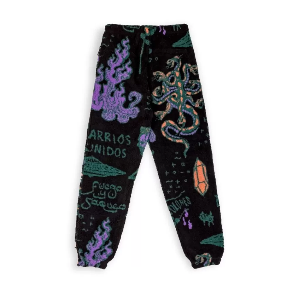 Grimey Pantalon Lost Boys All Over Jacquard Sweatpants - Black | Winter 22 Outlet