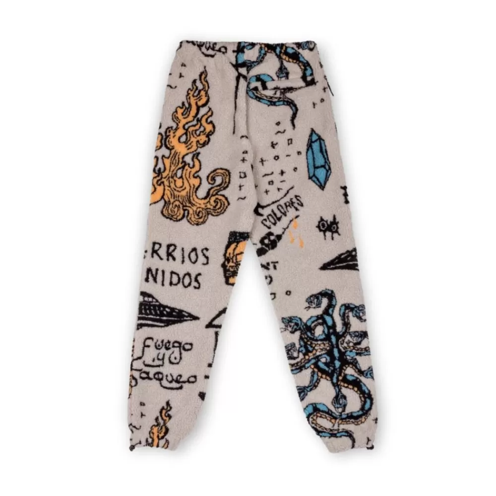 Grimey Pantalon Lost Boys All Over Sweatpants - Cream | Winter 22 Hot
