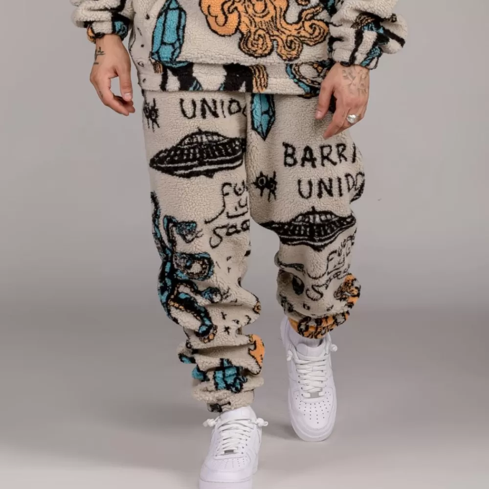Grimey Pantalon Lost Boys All Over Sweatpants - Cream | Winter 22 Hot