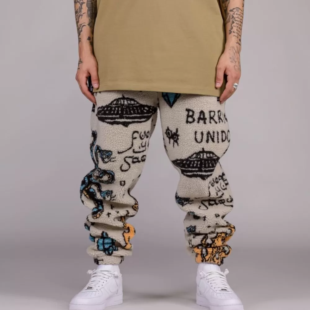 Grimey Pantalon Lost Boys All Over Sweatpants - Cream | Winter 22 Hot