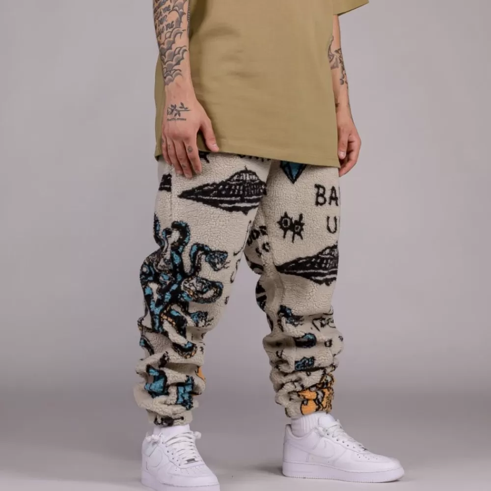 Grimey Pantalon Lost Boys All Over Sweatpants - Cream | Winter 22 Hot