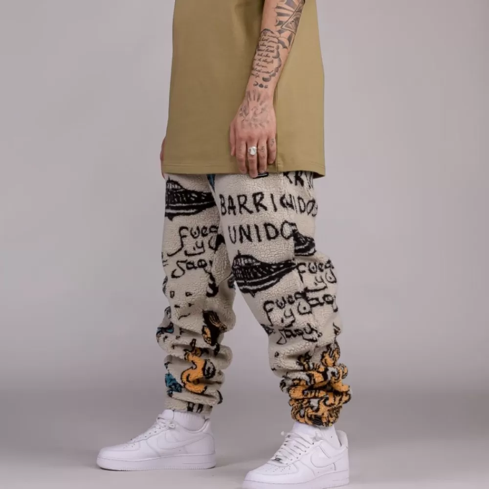 Grimey Pantalon Lost Boys All Over Sweatpants - Cream | Winter 22 Hot