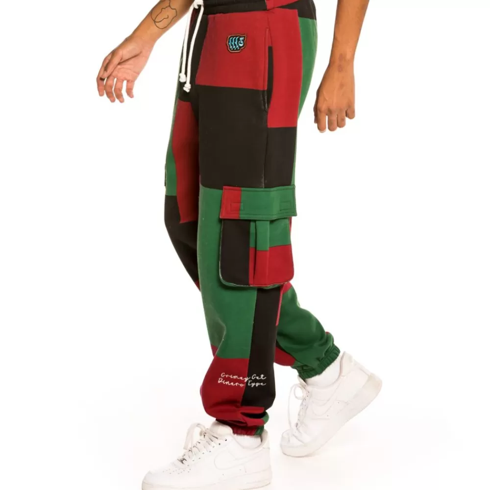 Grimey Pantalon "Singgang Junction All Over Print" Sweatpants - Red | Fall 21 Store