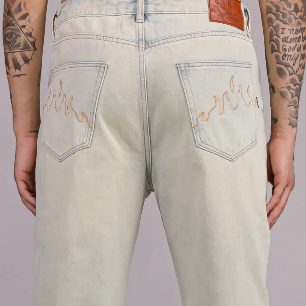 Grimey Pantalon Snow Fox - Washed Light Blue | Winter L 22 Shop