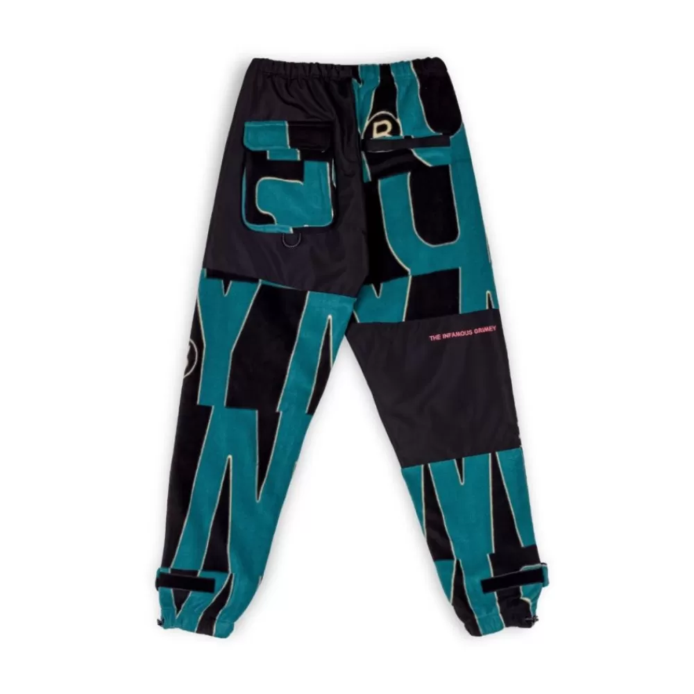 Grimey Pantalon Snow Fox All Over Print Polar Fleece - Blue | Winter L 22 Sale