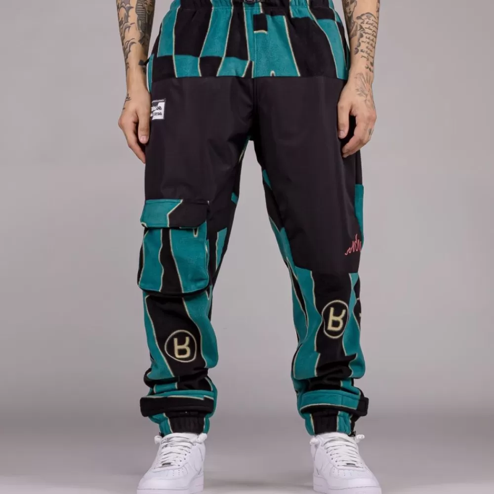 Grimey Pantalon Snow Fox All Over Print Polar Fleece - Blue | Winter L 22 Sale