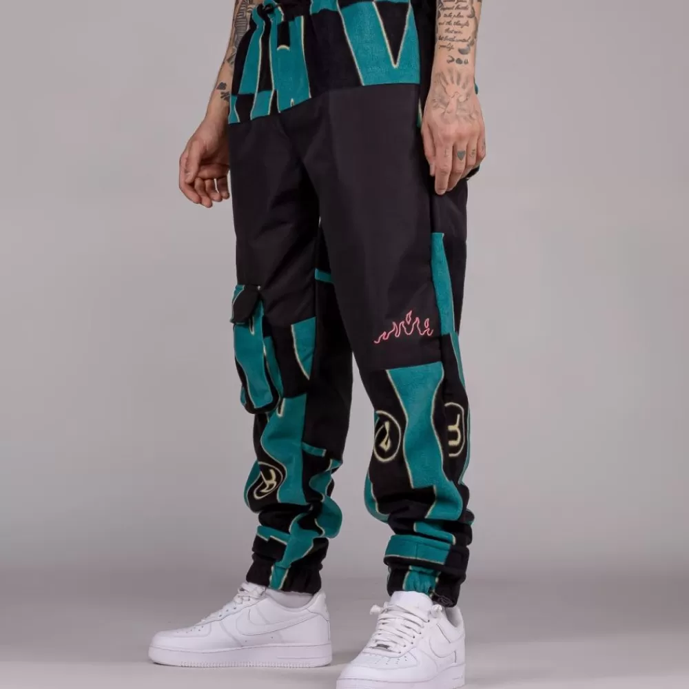 Grimey Pantalon Snow Fox All Over Print Polar Fleece - Blue | Winter L 22 Sale