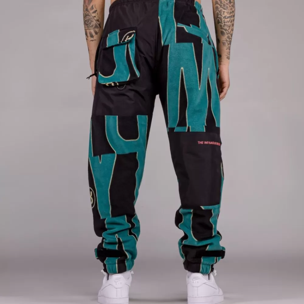 Grimey Pantalon Snow Fox All Over Print Polar Fleece - Blue | Winter L 22 Sale