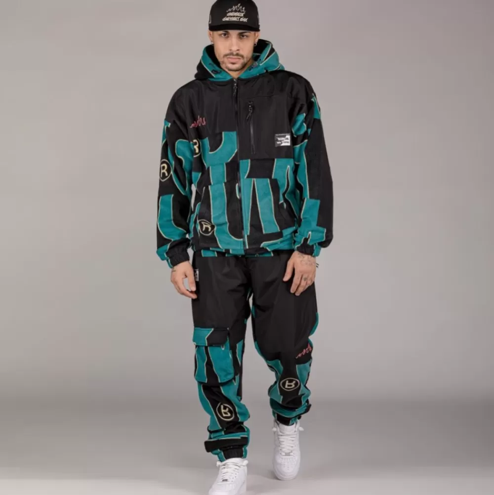 Grimey Pantalon Snow Fox All Over Print Polar Fleece - Blue | Winter L 22 Sale