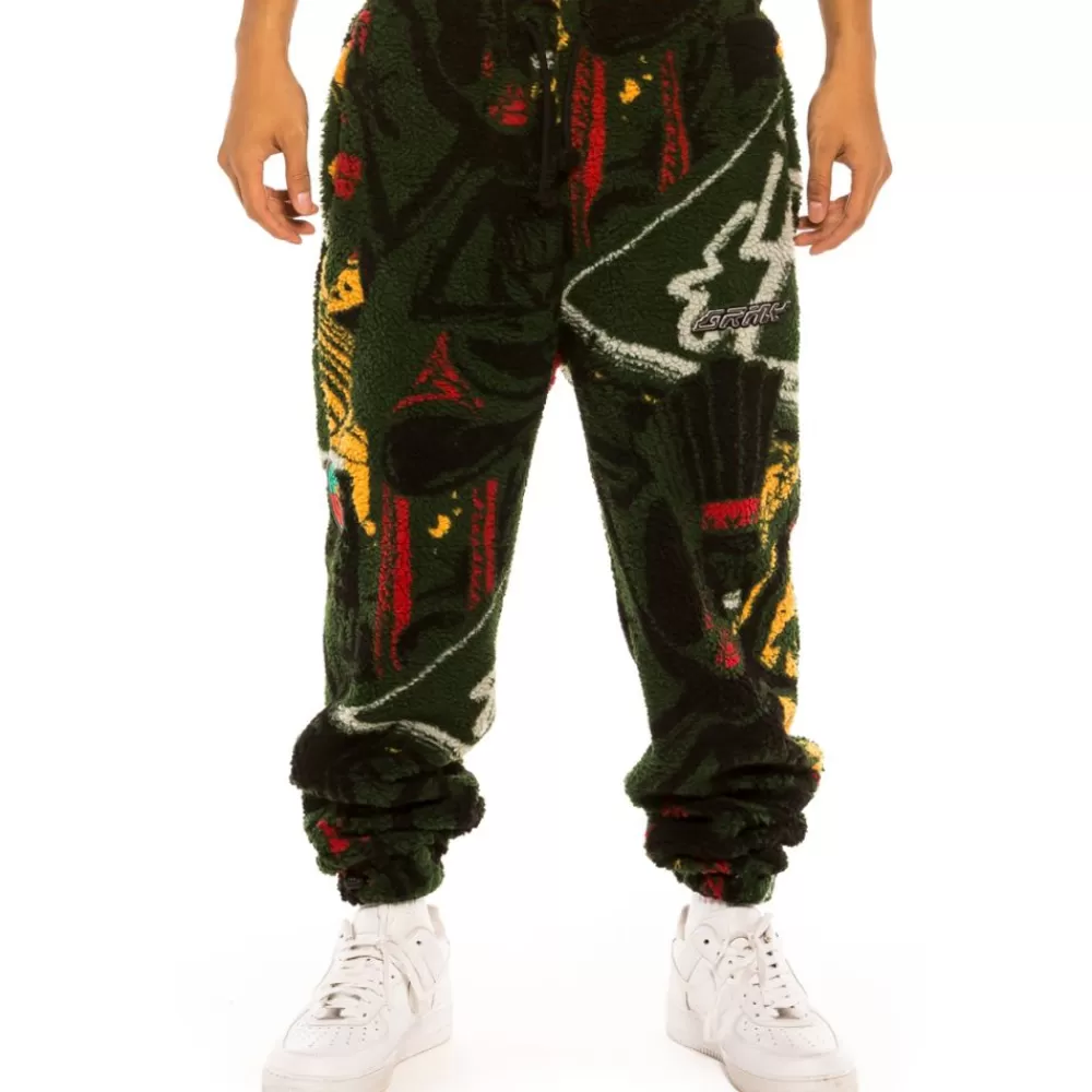 Grimey Pantalon "Space Lady All Over Jacquard" Sherpa - Orange | Winter 21 Discount