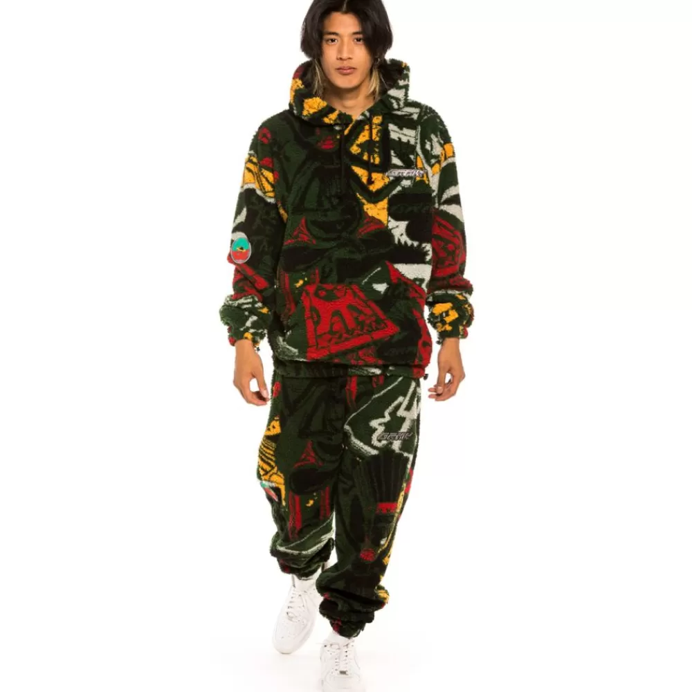 Grimey Pantalon "Space Lady All Over Jacquard" Sherpa - Orange | Winter 21 Discount