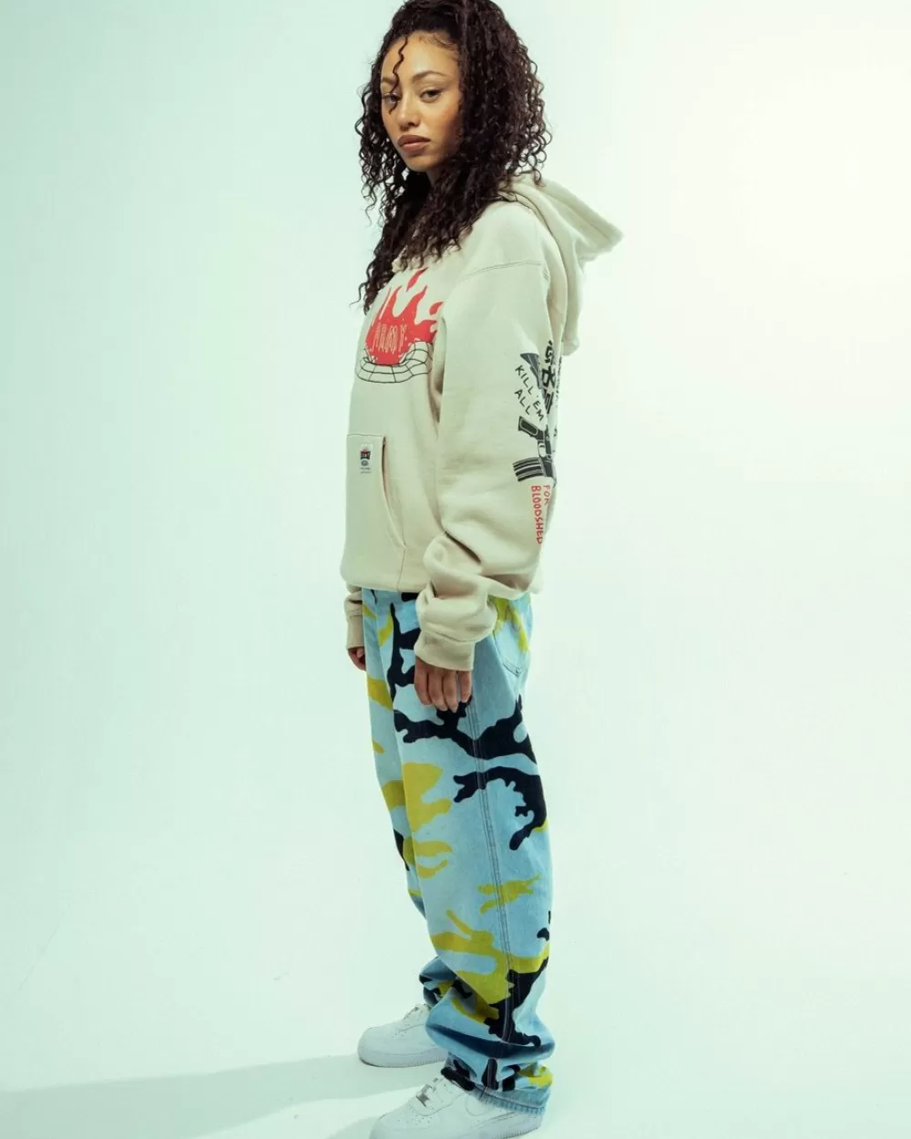 Grimey Pantalon Vaquero The Strait Talk All Over Print Camo Regular - Washed Camo | Fw23 Sale
