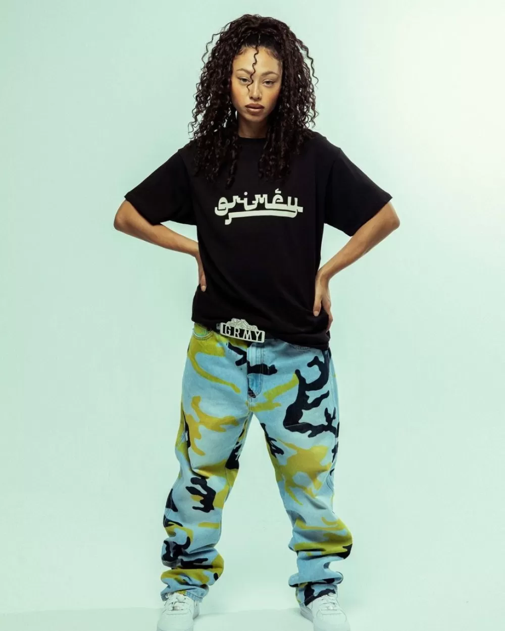 Grimey Pantalon Vaquero The Strait Talk All Over Print Camo Regular - Washed Camo | Fw23 Sale