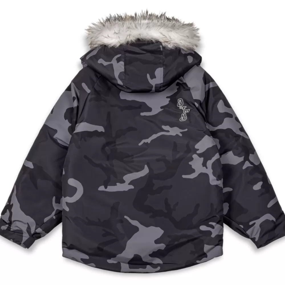 Grimey Parka All Over Print Tusker Temple Puffer - Black | Fw23 Flash Sale
