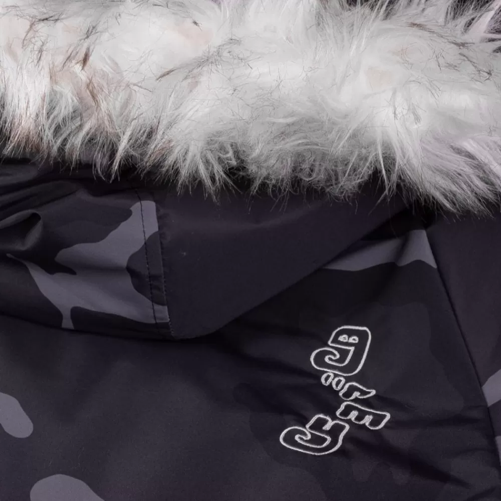 Grimey Parka All Over Print Tusker Temple Puffer - Black | Fw23 Flash Sale