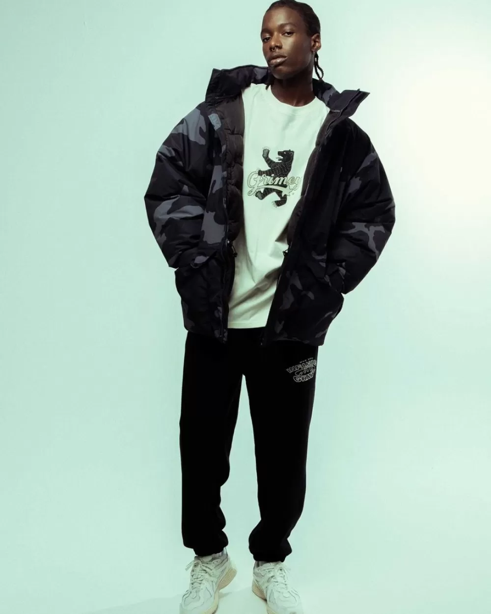 Grimey Parka All Over Print Tusker Temple Puffer - Black | Fw23 Flash Sale