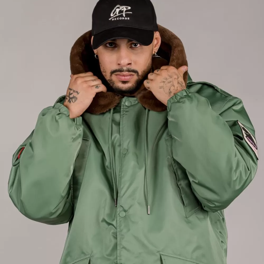 Grimey Parka "Pasion Gamberra (Gp X Grmy)" - Green | Fall 22 Sale