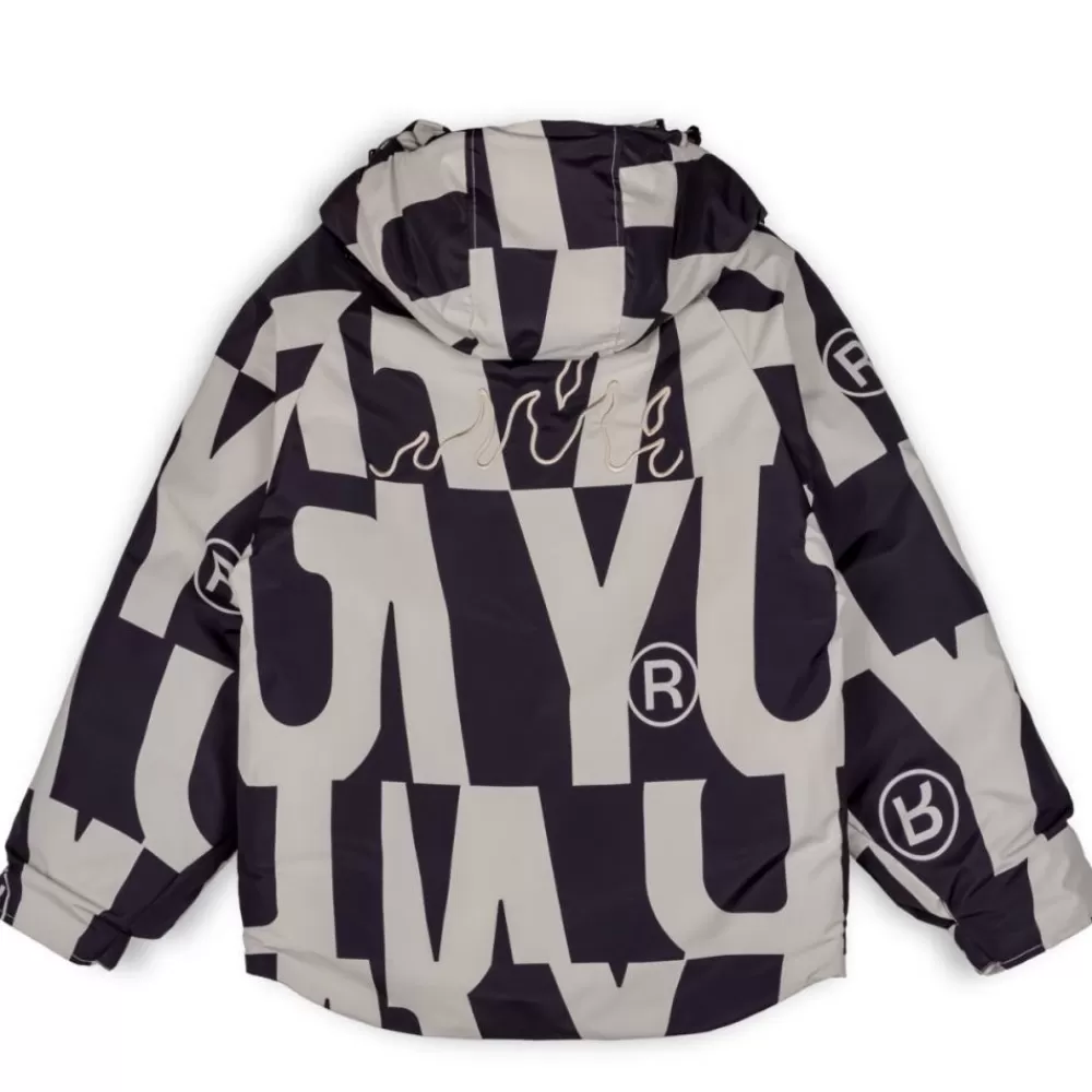 Grimey Parka Snow Fox All Over Print - Black | Winter 22 Clearance