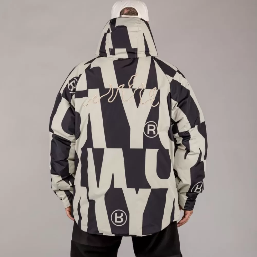 Grimey Parka Snow Fox All Over Print - Black | Winter 22 Clearance