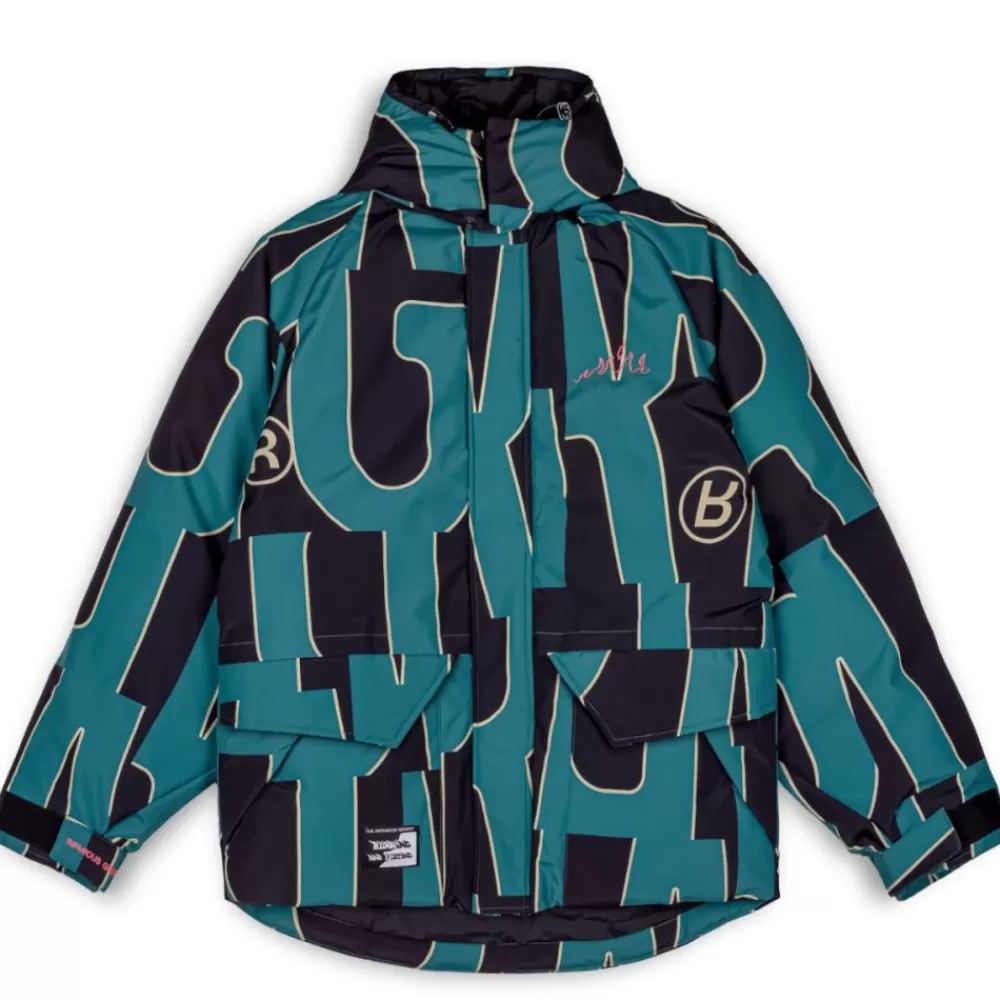 Grimey Parka Snow Fox All Over Print - Blue | Winter 22 Outlet