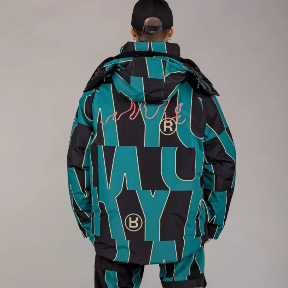 Grimey Parka Snow Fox All Over Print - Blue | Winter 22 Outlet