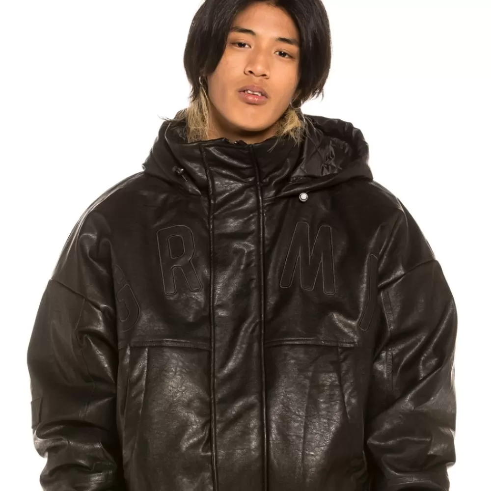 Grimey Pullover "Les Memories" Pu Leather - Black | Winter 21 Store