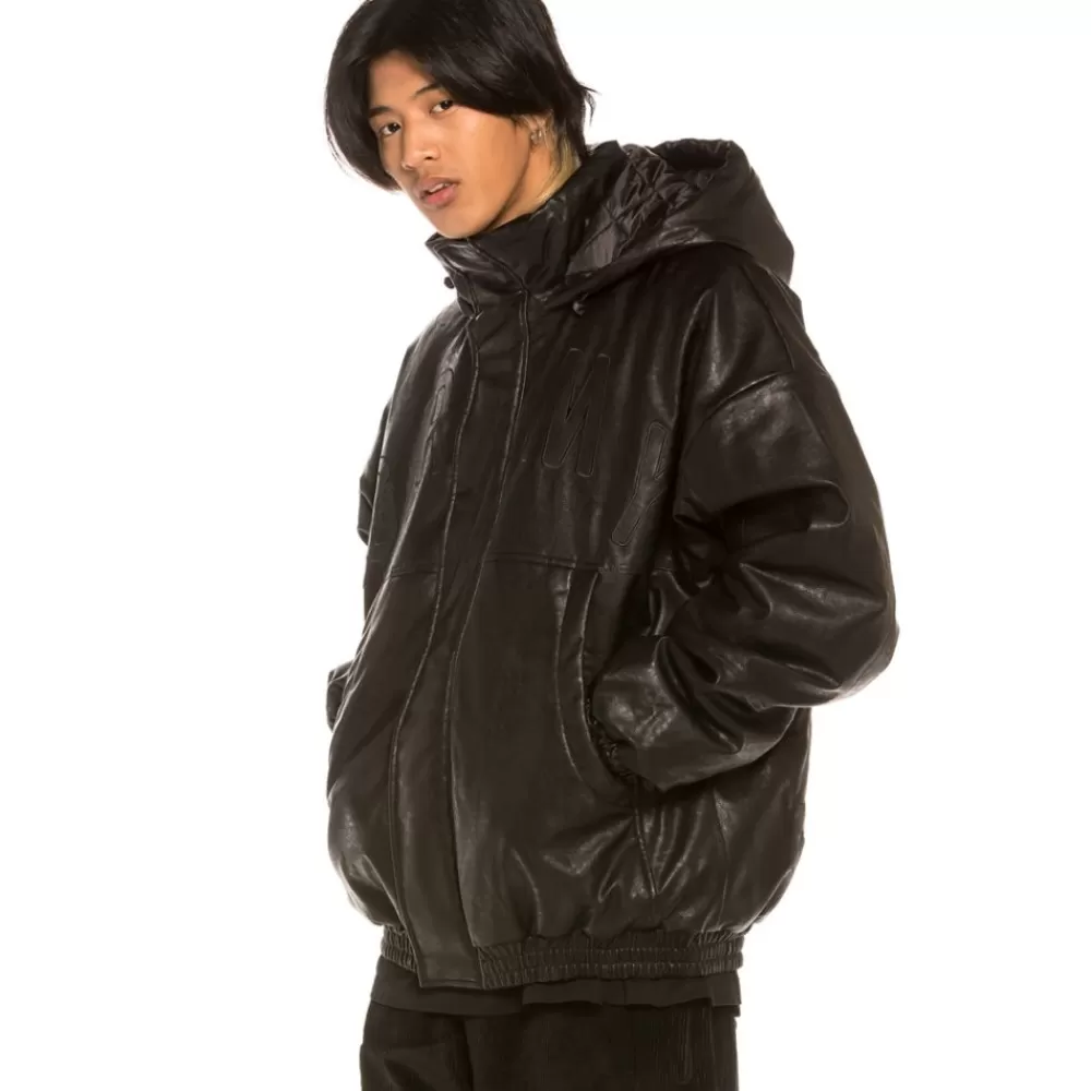 Grimey Pullover "Les Memories" Pu Leather - Black | Winter 21 Store