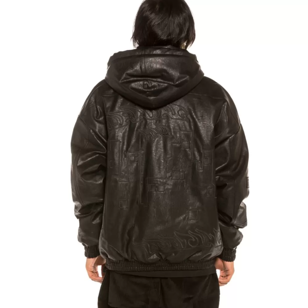 Grimey Pullover "Les Memories" Pu Leather - Black | Winter 21 Store