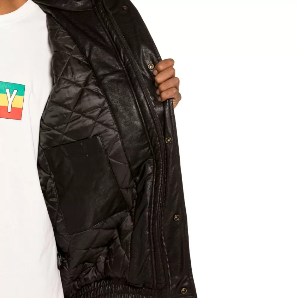 Grimey Pullover "Les Memories" Pu Leather - Black | Winter 21 Store