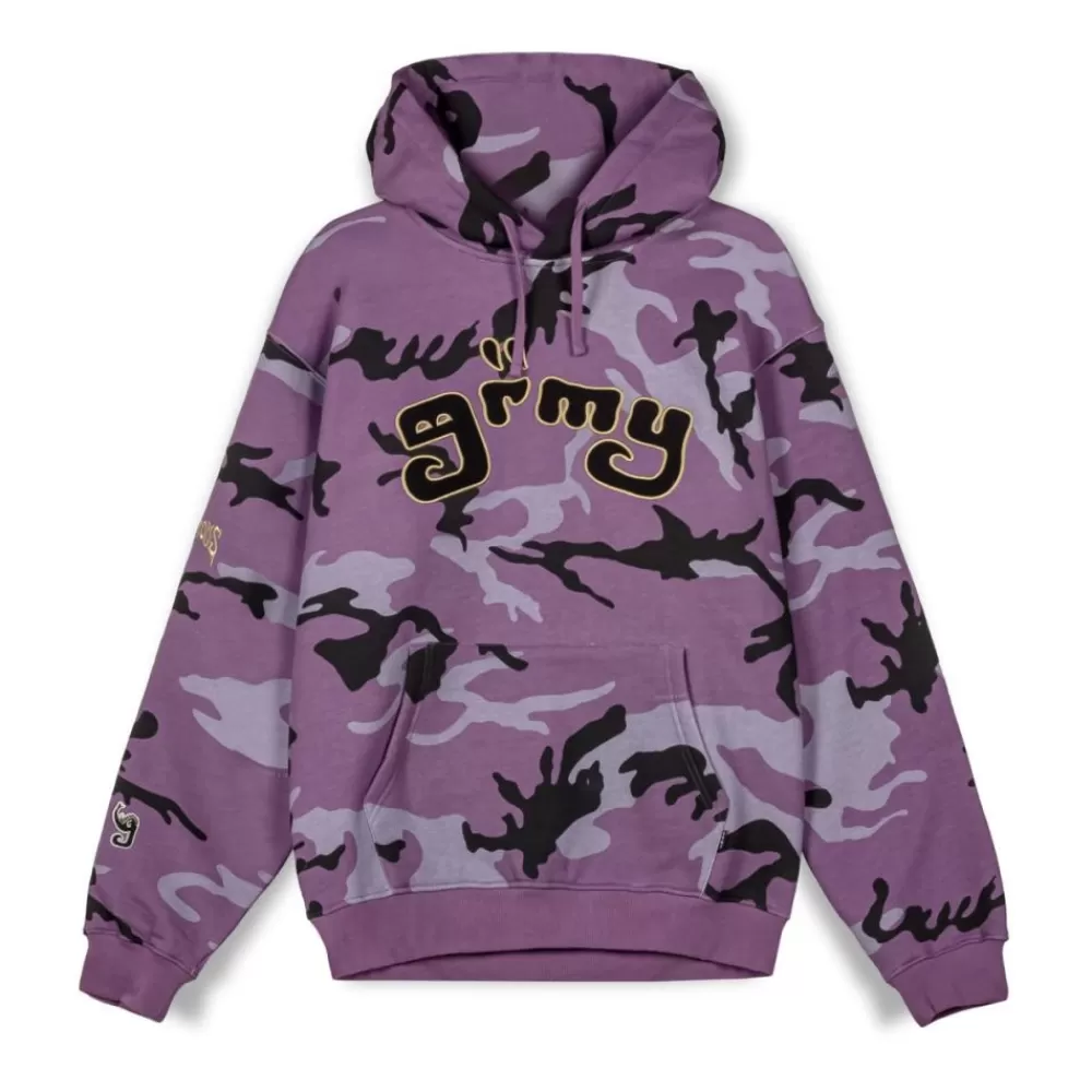 Grimey Sudadera Capucha All Over Print Tusker Temple Vintage - Purple | Fw23 New