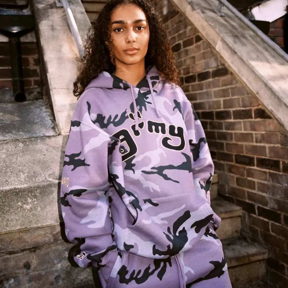 Grimey Sudadera Capucha All Over Print Tusker Temple Vintage - Purple | Fw23 New