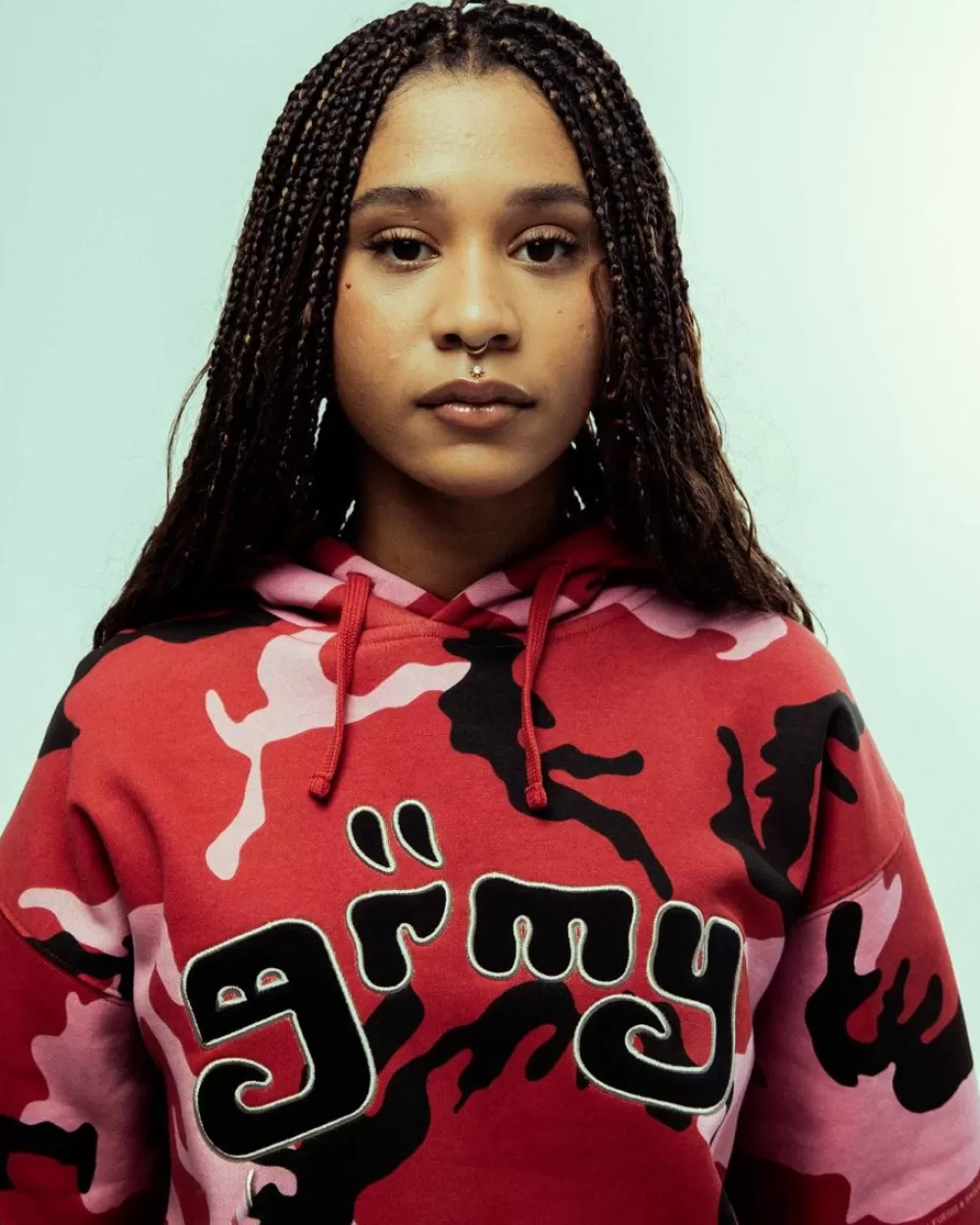 Grimey Sudadera Capucha All Over Print Tusker Temple Vintage - Red | Fw23 Flash Sale