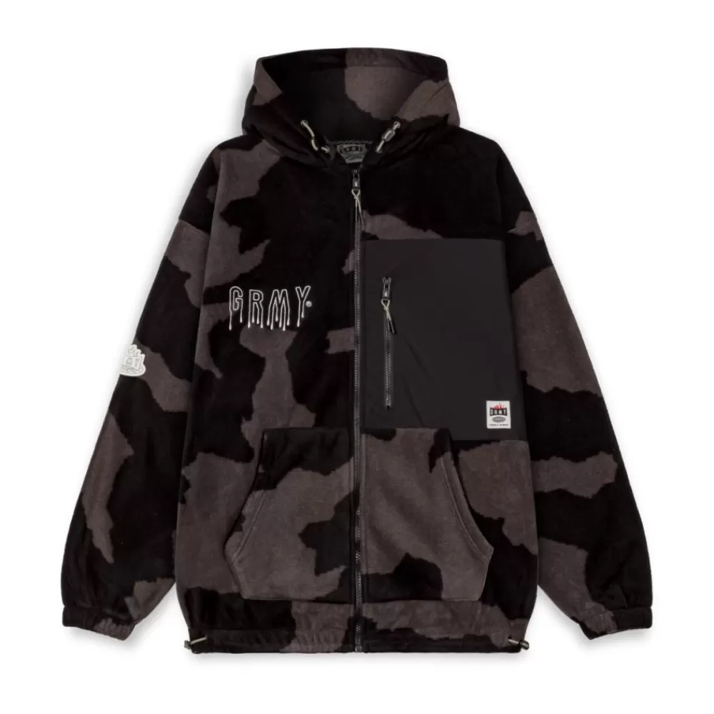 Grimey Sudadera Capucha Back At You All Over Print Polar - Black | Fw23 Shop