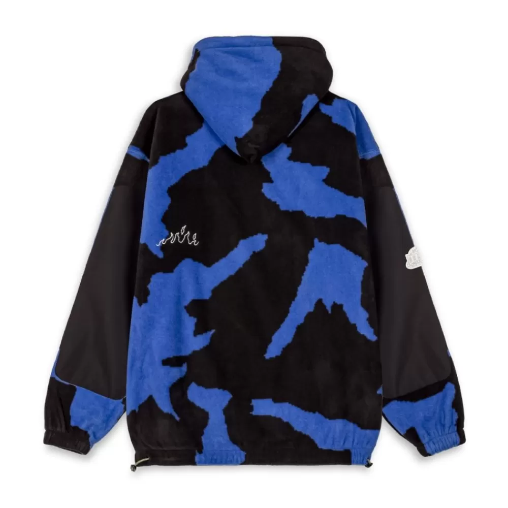 Grimey Sudadera Capucha Back At You All Over Print Polar - Royal Blue | Fw23 Discount