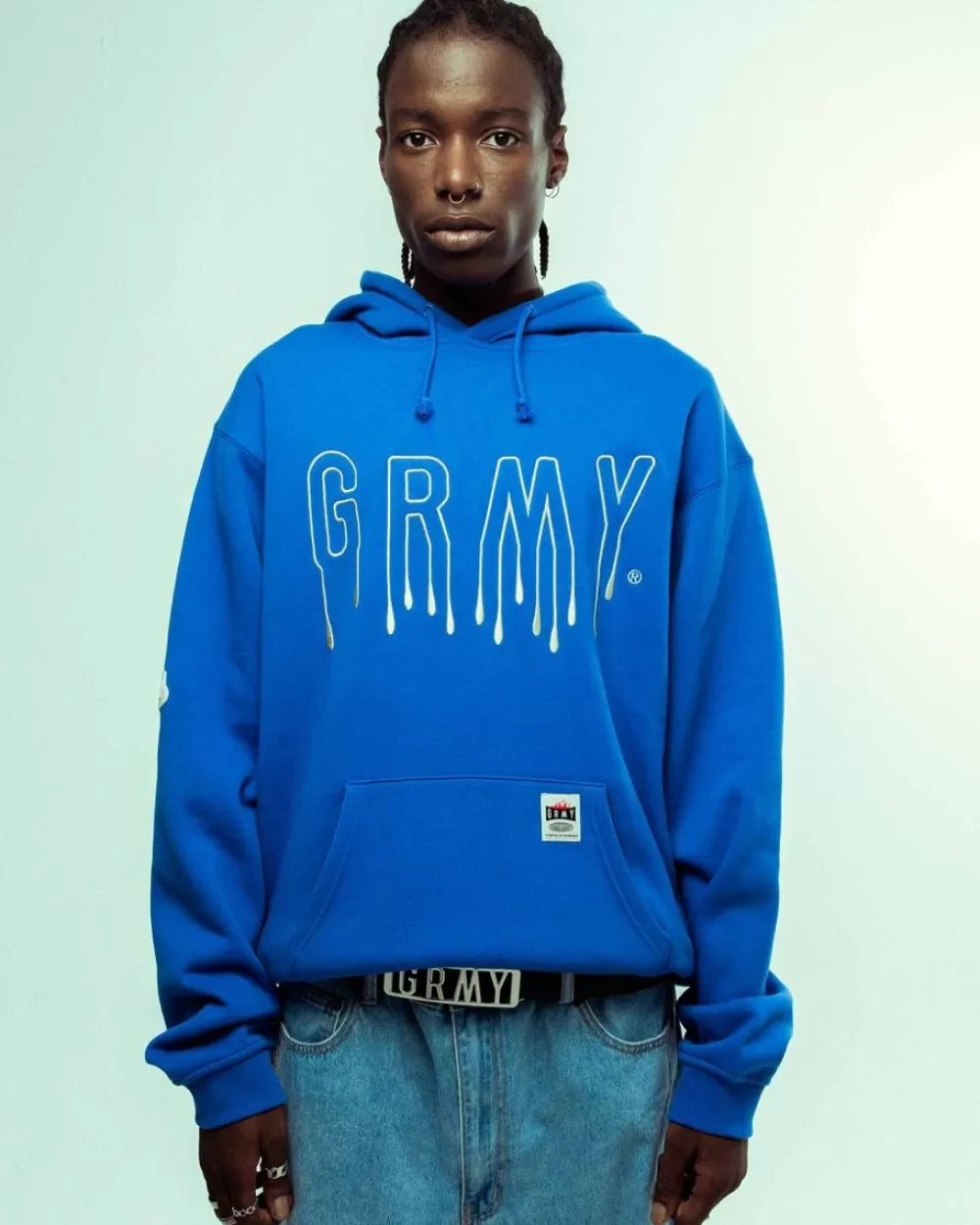 Grimey Sudadera Capucha Back At You Vintage - Royal Blue | Fw23 Fashion
