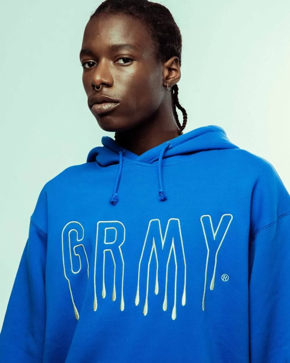 Grimey Sudadera Capucha Back At You Vintage - Royal Blue | Fw23 Fashion