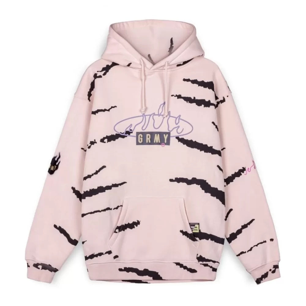 Grimey Sudadera Capucha Cloven Tongues All Over Print Vintage - Cream | Summer 23 Shop