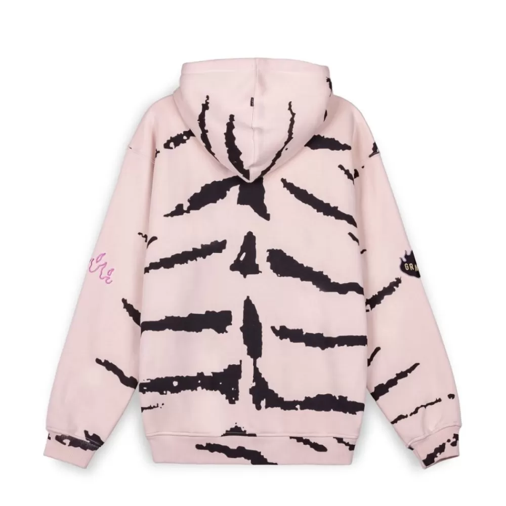 Grimey Sudadera Capucha Cloven Tongues All Over Print Vintage - Cream | Summer 23 Shop